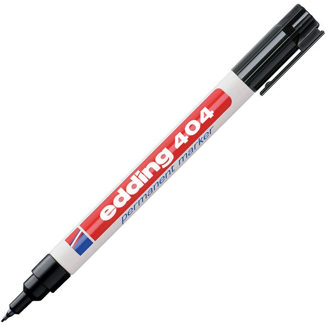 EDDING Märkpenna Permanent 404, extra tunn kulspets, 0,75 mm linjebredd, svart | Kontorsmaterial - Pennor - Märkpennor - Rund spets | Kontorsexperten