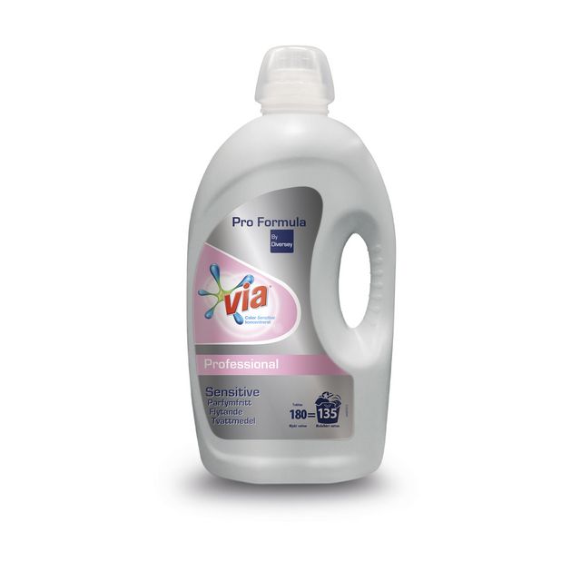 VIA Tvättmedel Pro Formula Color Sensitive 4,32L | Städ och hygien - Tvättmedel och klädvård - Tvättmedel | Kontorsexperten