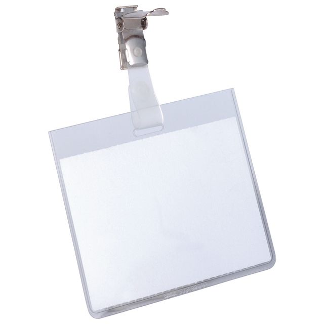 DURABLE Namnskylt clips liggande 25/fp | Kontorsmöbler och inredning - Namnskyltar och korthållare - Namnbrickor | Kontorsexperten