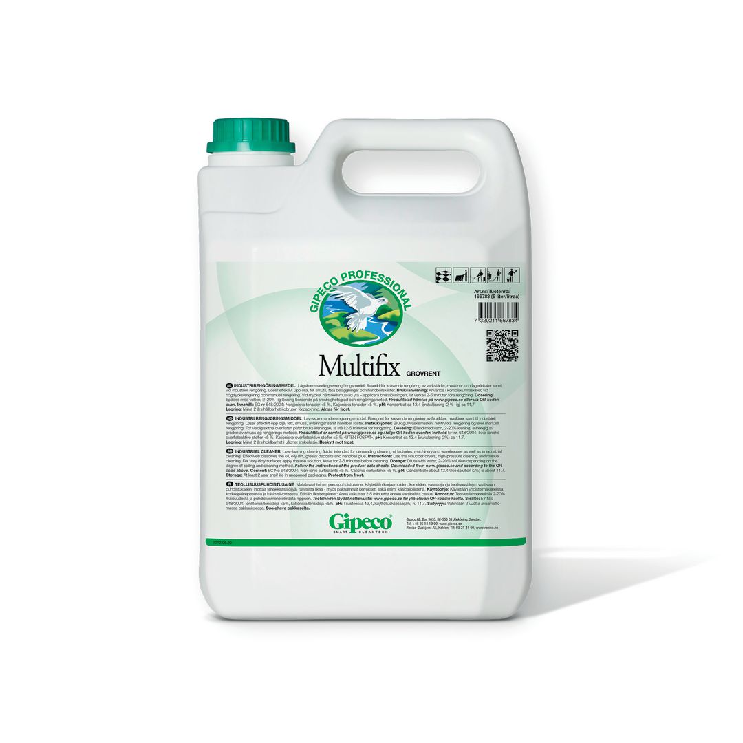 GIPECO Grovrent Multifix industri 5L | Städ och hygien - Rengöringsmedel - Grovrent | Kontorsexperten