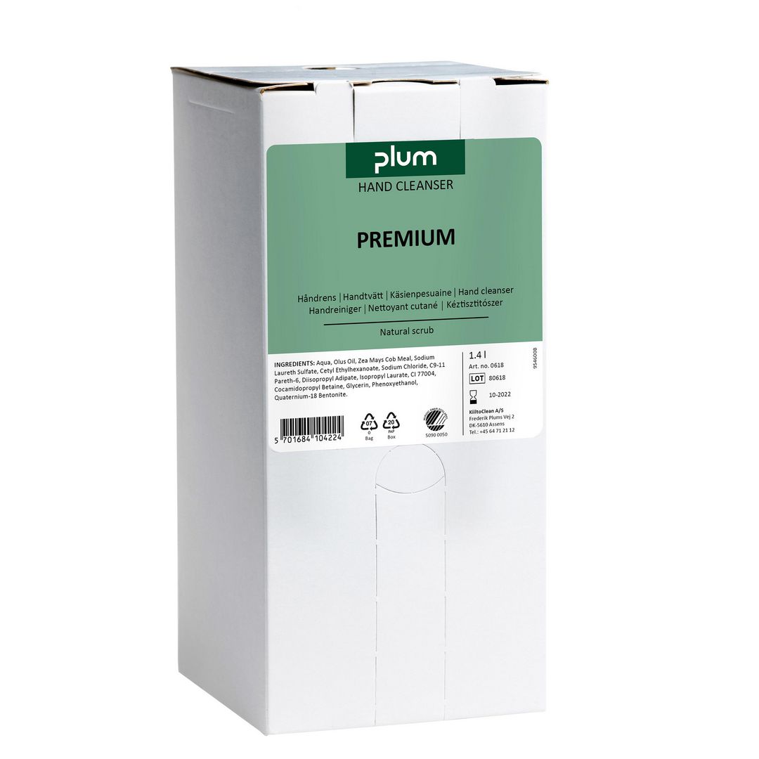 PLUM Handrengöring Premium BIB 1,4l | Städ och hygien - Tvål och hygien - Hygiensystem - Plum | Kontorsexperten