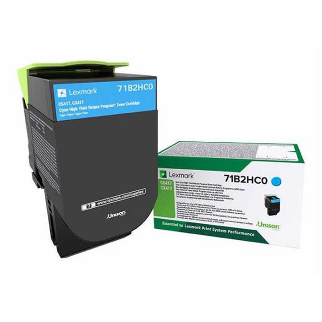LEXMARK Toner 71B2HC0 Cyan | Toner och bläck - Tonerkassetter - Toner Lexmark | Kontorsexperten