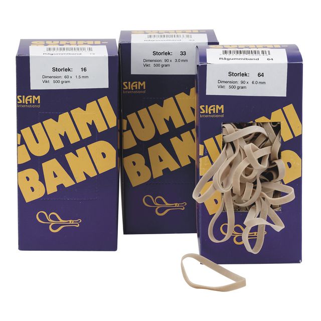 Gummiband nr35 120x3mm 492/fp | Emballage och lagerutrustning - Bindgarn gummiband och stift - Gummiband | Kontorsexperten
