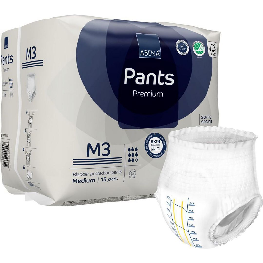 ABENA Inkoskydd Pants M3 Premium 80-110cm 15/fp | Sjukvård och omsorg - Diagnos och behandling - Inkontinensskydd | Kontorsexperten