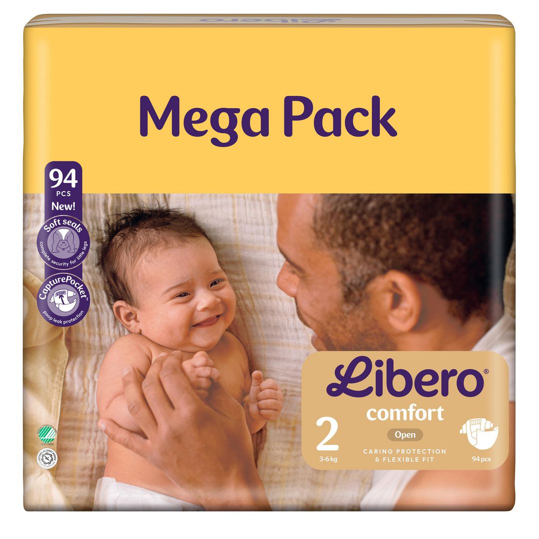 LIBERO Blöja Comfort 2 3-6kg 94/fp | Sjukvård och omsorg - Hygien - Barnblöjor | Kontorsexperten