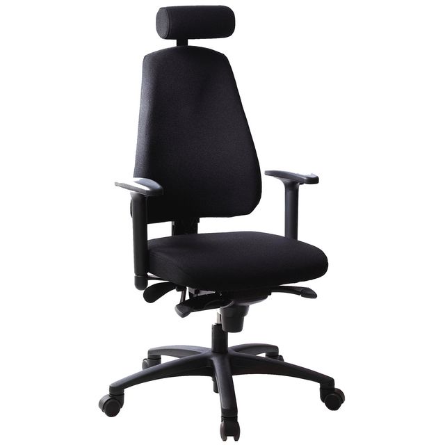 LANAB DESIGN Kontorsstol LD6340 med svankstöd, sitthöjd 42-54 cm, Svart | Kontorsmöbler och inredning - Stolar och sittmöbler - Kontorsstolar | Kontorsexperten