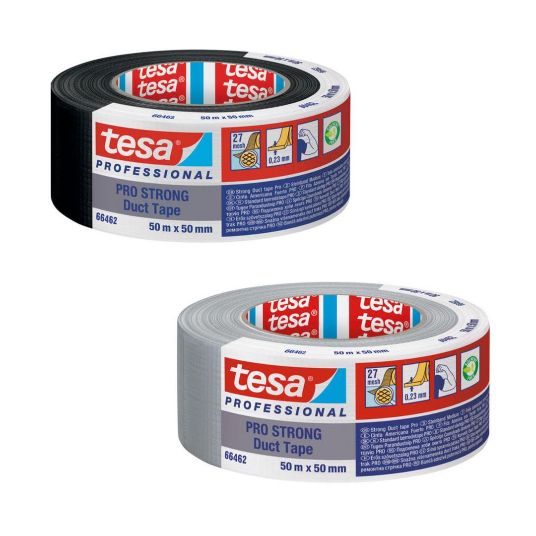 TESA Vävtejp Pro Strong 50mmx50m silver | Emballage och lagerutrustning - Packtejper - Väv- och Silvertejp | Kontorsexperten