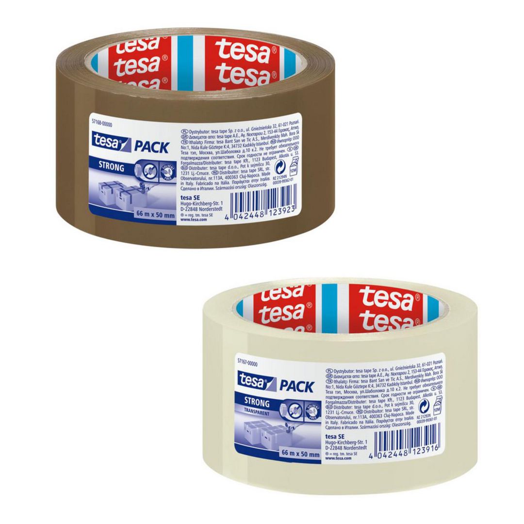 TESA Packtejp Strong 50mmx66m klar | Emballage och lagerutrustning - Packtejper - Packtejp PP | Kontorsexperten