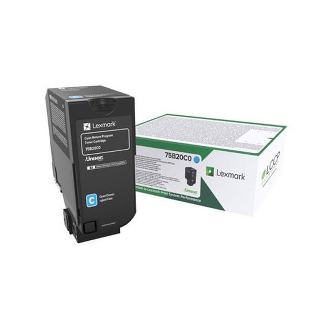 LEXMARK Toner 75B20C0 Cyan | Toner och bläck - Tonerkassetter - Toner Lexmark | Kontorsexperten