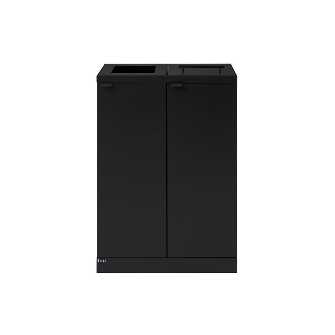 bica Avfallshantering 2x65L kombo svart | Städ och hygien - Avfallshantering och källsortering - Sortering och återvinning | Kontorsexperten