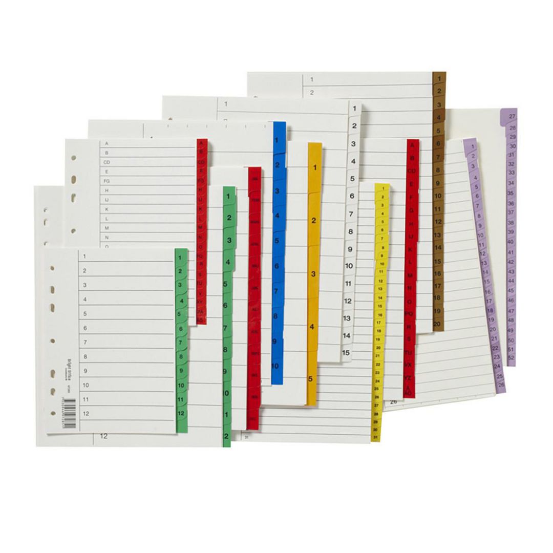 Register plastflik 1-52 lila 5/fp | Kontorsmaterial - Pärmar och register - Servoregister | Kontorsexperten
