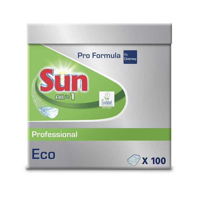 SUN Maskindisk Pro Formula All in 1 tabs Eco 100/fp | Städ och hygien - Diskrengöring - Maskindiskmedel | Kontorsexperten