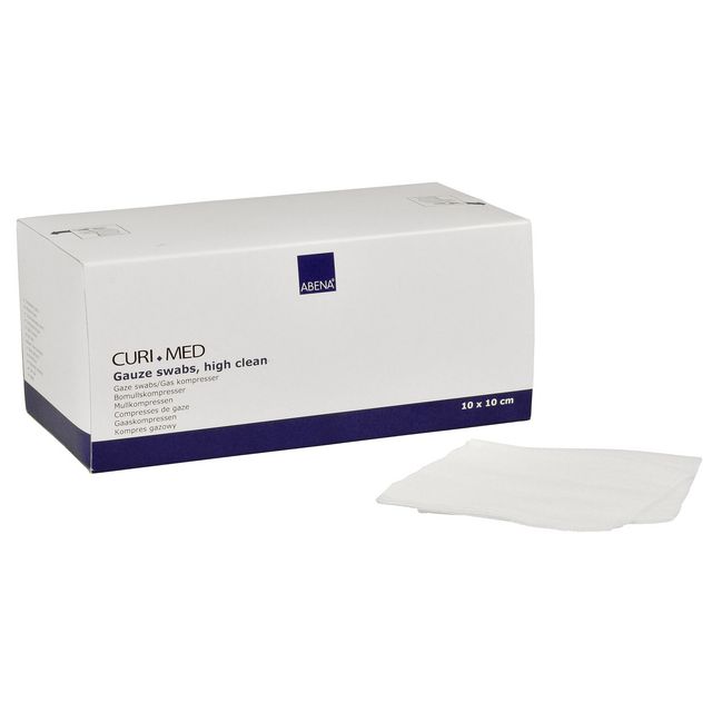 ABENA Kompress CURIMED GV 4l 10x10cm 120/fp | Sjukvård och omsorg - Förband och fixering - Kompresser | Kontorsexperten