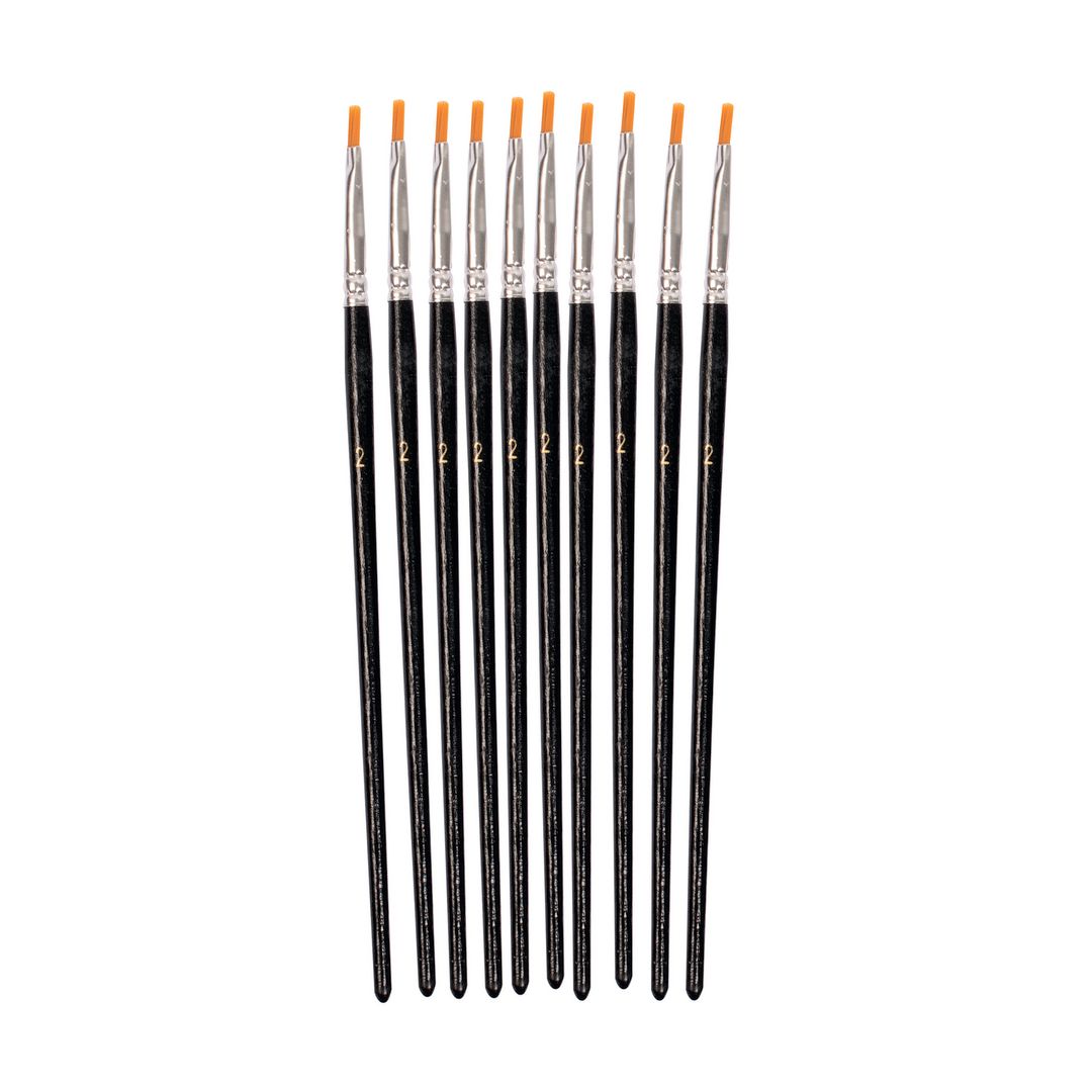 PLAYBOX Syntetpensel flat nr 2 10/fp | Skola och förskola - Målarfärg och tillbehör - Penslar | Kontorsexperten