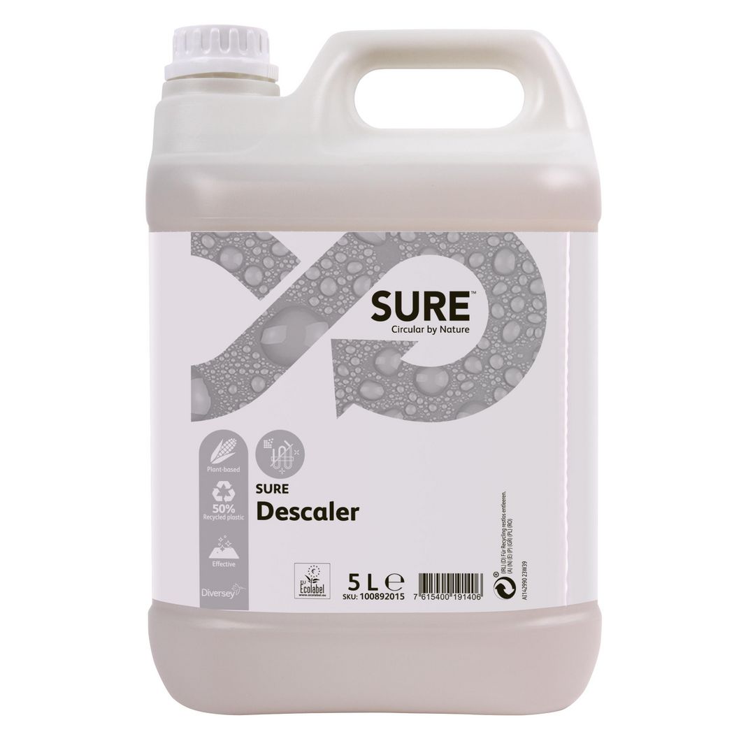 SURE Avkalkningsmedel, växtbaserad och 100% nedbrytbar 5L | Städ och hygien - Rengöringsmedel - Sanitetsrent | Kontorsexperten