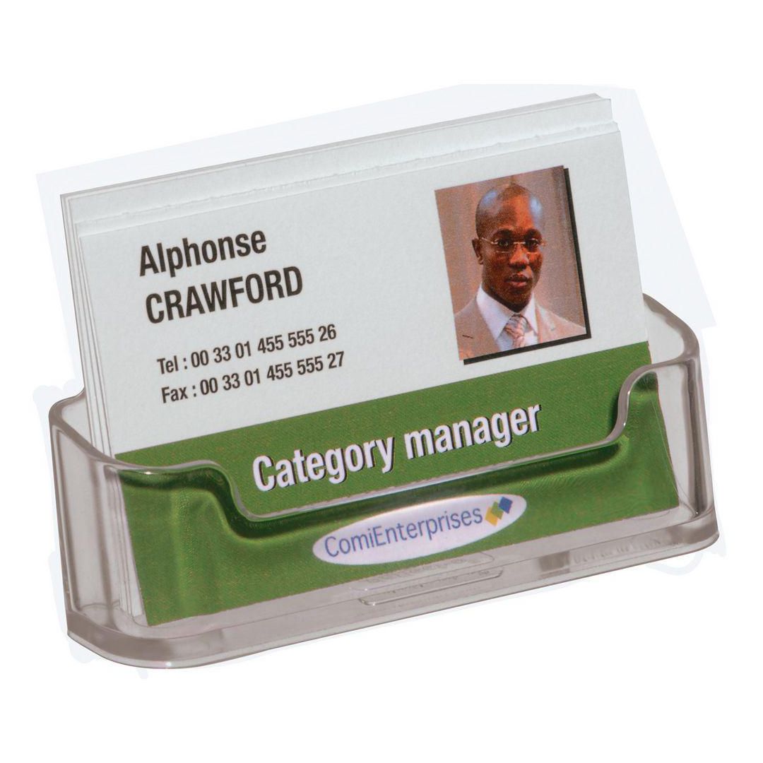 DEFLECTO Visitkortsställ transparent | Kontorsmaterial - Till skrivbordet - Visitkortshållare | Kontorsexperten