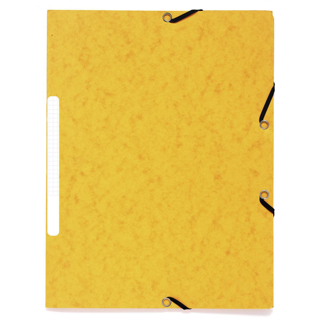 EXACOMPTA Gummibandsmapp 3-klaff A4 gul | Kontorsmaterial - Mappar och plastfickor - Gummibandsmappar 3-klaff - Kartong | Kontorsexperten