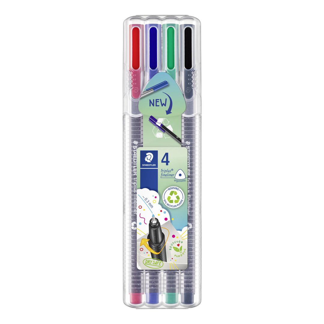 STAEDTLER® Fineliner Triplus Color 4/fp | Kontorsmaterial - Pennor - Finelinerpennor | Kontorsexperten