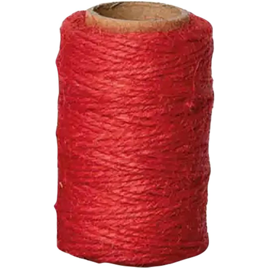 HEDLUNDS OF SWEDEN Jutesnöre röd 25m/rl | Emballage och lagerutrustning - Presentinslagning - Presentband och Snören | Kontorsexperten