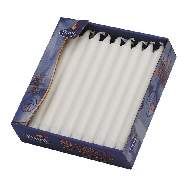 DUNI Kronljus 250mm vit 30/fp | Kök och servering - Ljus och tillbehör - Kronljus | Kontorsexperten