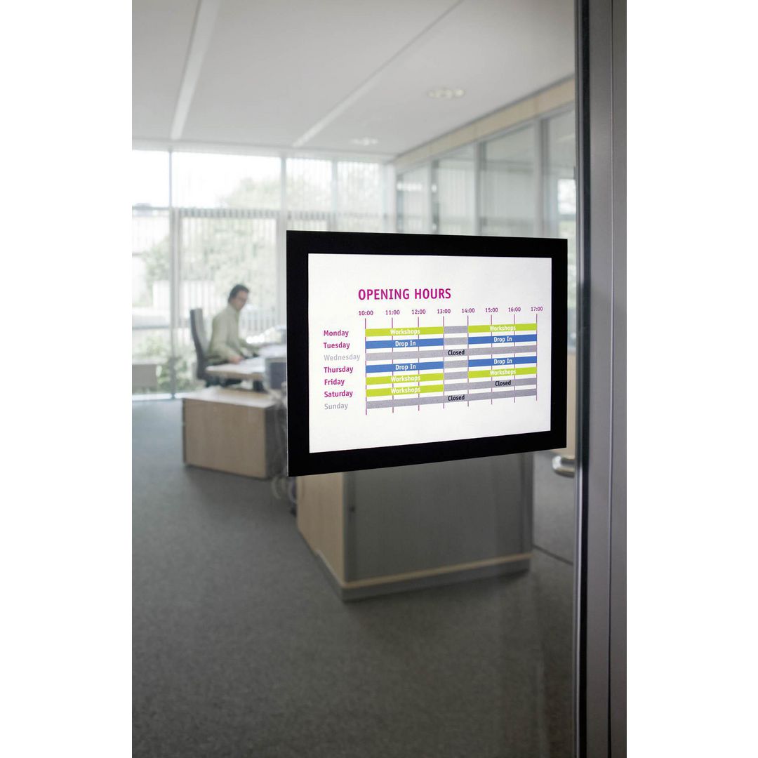 DURABLE Magnetram självh.DURAFRAME A5 svart 2/fp | Kontorsmöbler och inredning - Tavlor ställ och ramar - Magnet ramar | Kontorsexperten