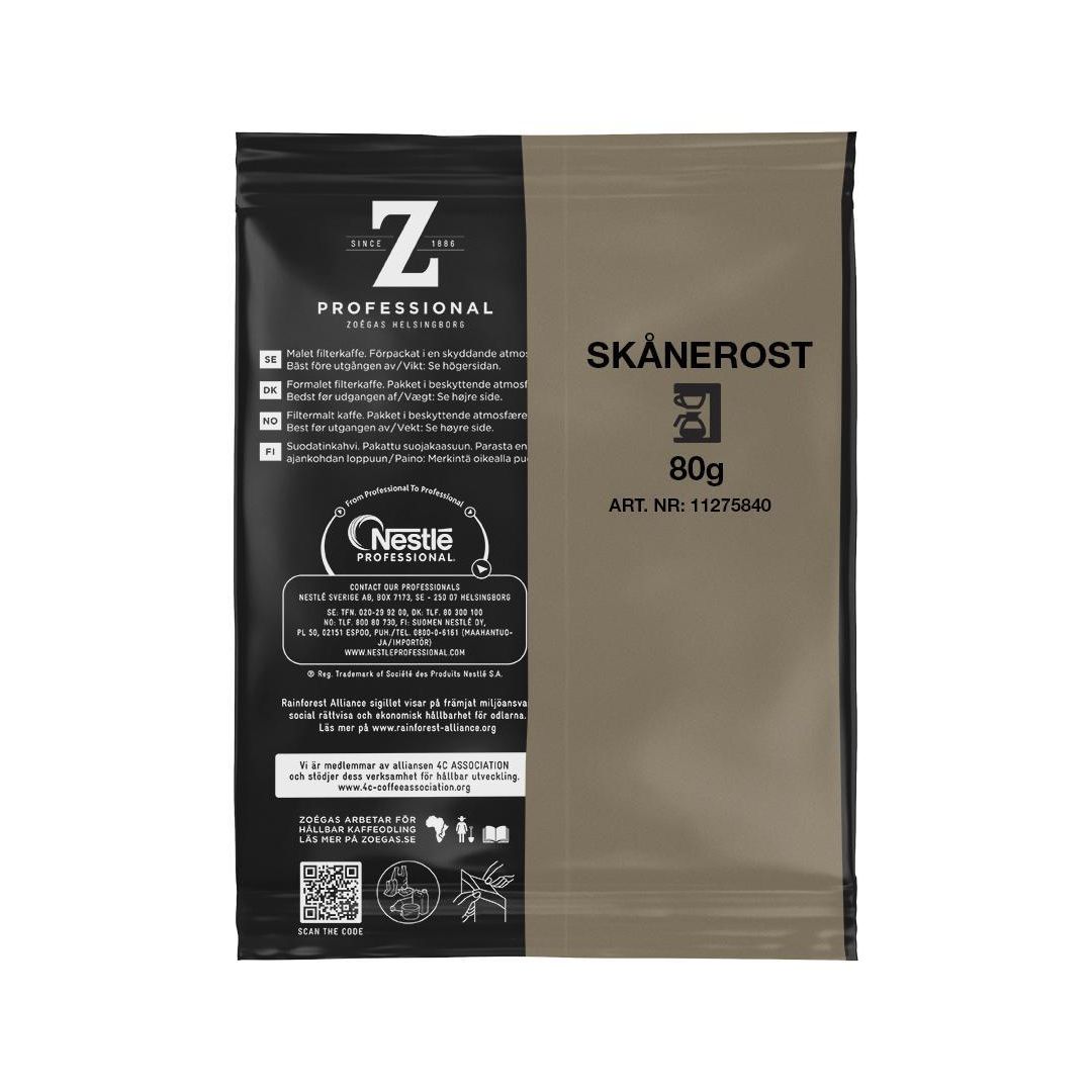 ZOEGAS Kaffe Skånerost 60x80g | Kök och servering - Kaffe och te - Portionsförpackat | Kontorsexperten