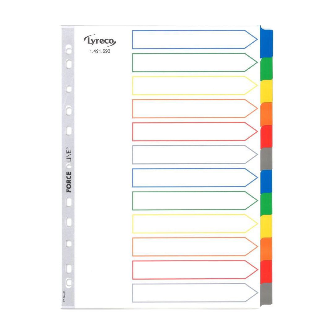 LYRECO Kartongregister A4 format 1-15 vit med svarta siffror | Kontorsmaterial - Pärmar och register - Kartongregister | Kontorsexperten