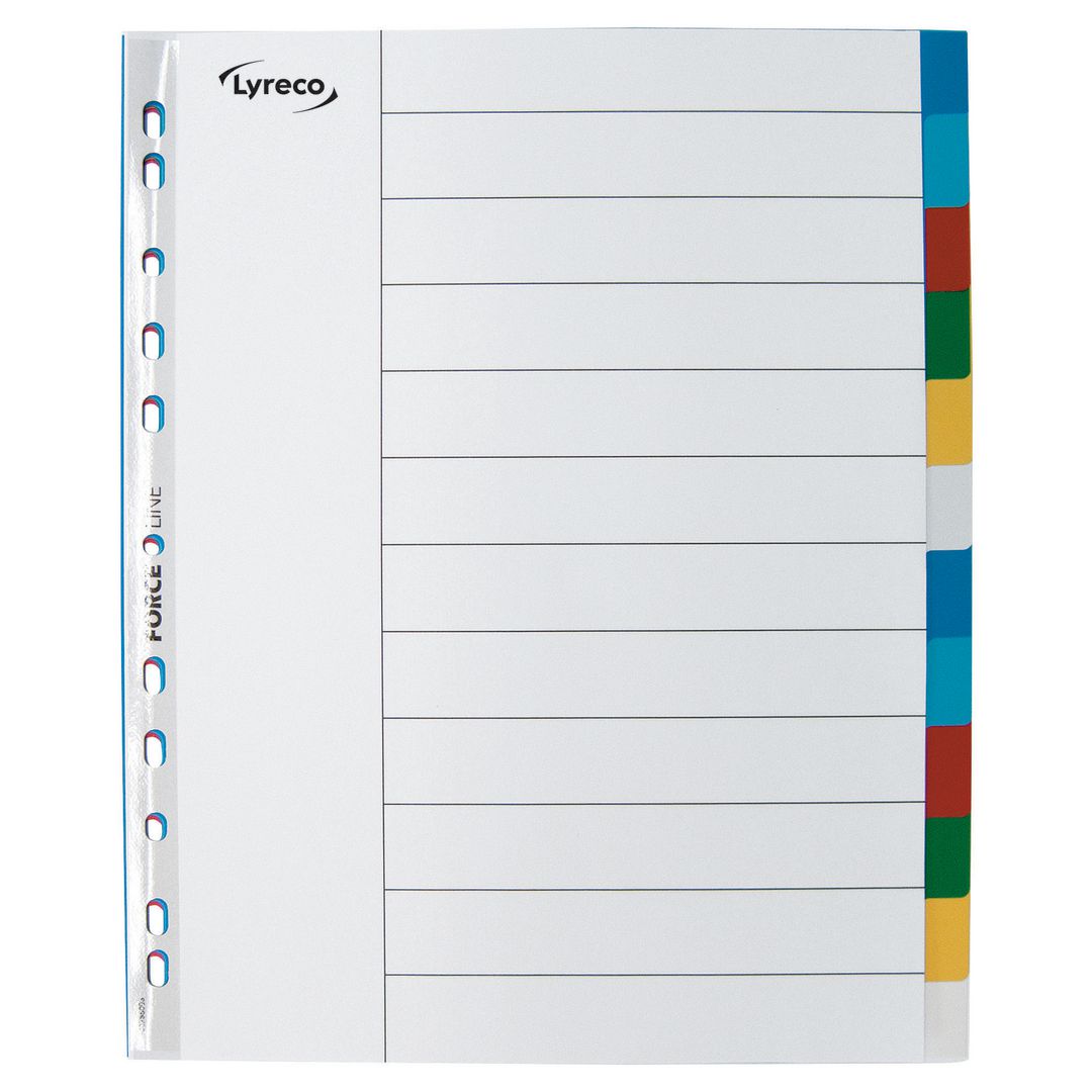 LYRECO Plastregister 12-flik PP-plast A4 MAXI | Kontorsmaterial - Pärmar och register - Plastregister - Otryckta | Kontorsexperten