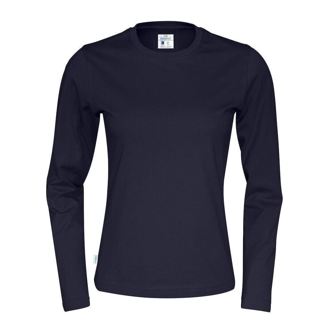 COTTOVER T-shirt LÄ 141019 GOTS dam marin XL | Arbetskläder - Arbetströjor - T-shirts | Kontorsexperten