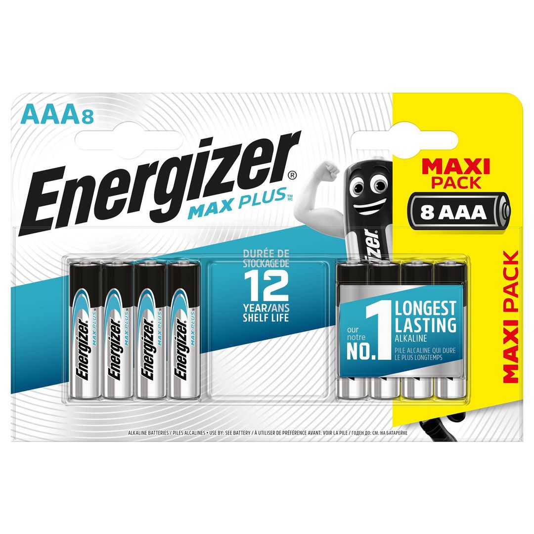 ENERGIZER Batteri Max Plus AAA 8/fp | Kontorsmaskiner - Batterier - AAA | Kontorsexperten