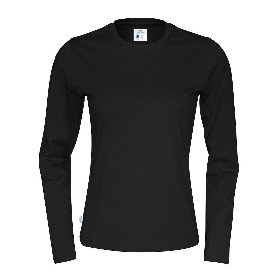 COTTOVER T-shirt LÄ 141019 GOTS dam svart 2XL | Arbetskläder - Arbetströjor - T-shirts | Kontorsexperten