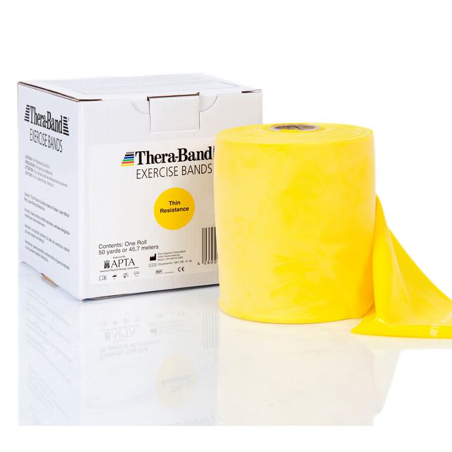 THERA-BAND Träningsband gul 45,5m | Sjukvård och omsorg - Rehab och sjukgymnastik - Träningsredskap | Kontorsexperten