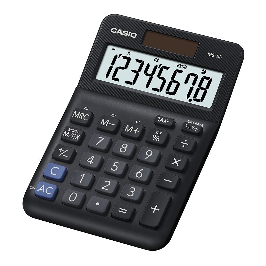 CASIO Bordsräknare MS-8F | Kontorsmaskiner - Räknare - Bordsräknare | Kontorsexperten