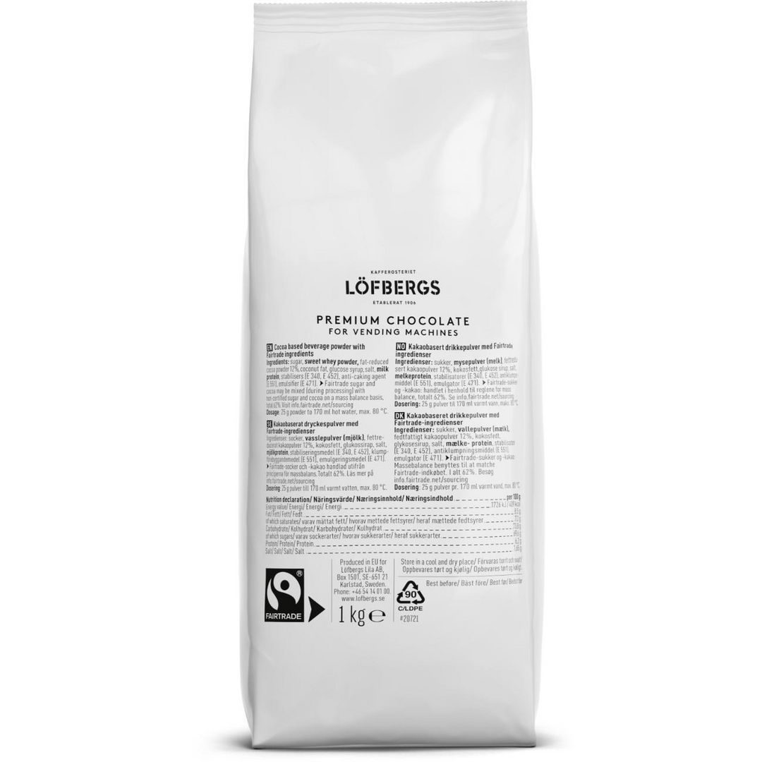 LÖFBERGS Chokladpulver Premium Vending 1kg | Kök och servering - Dryck - Chokladpulver | Kontorsexperten