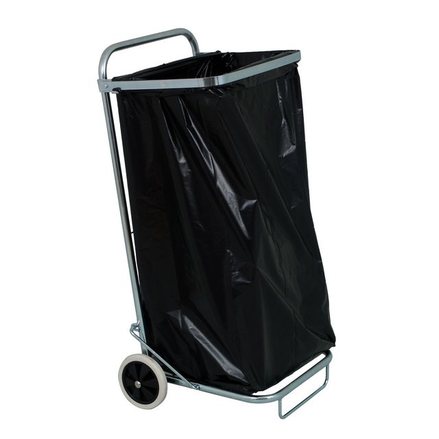 Säckvagn med låsring | Städ och hygien - Avfallshantering och källsortering - Säckstativ | Kontorsexperten