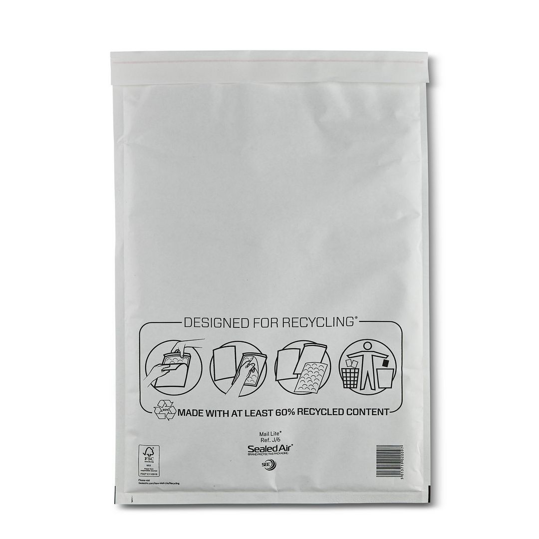 MAIL LITE Bubbelpåse J/6 300x440mm remsa 50/fp | Emballage och lagerutrustning - Kuvert och postemballage - Bubbelpåsar | Kontorsexperten