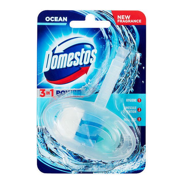 DOMESTOS Toalettblock 3in1 Ocean Fresh | Städ och hygien - Luktförbättrare - Doftblock och plattor | Kontorsexperten