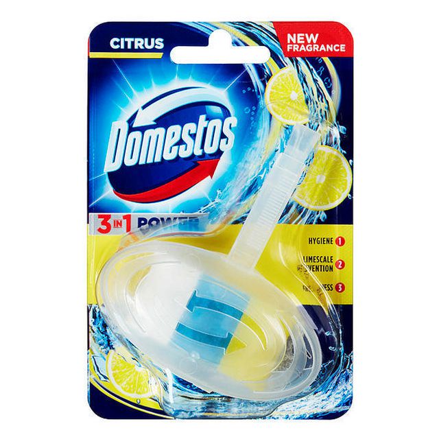 DOMESTOS Toalettblock 3in1 Citrus Fresh | Städ och hygien - Luktförbättrare - Doftblock och plattor | Kontorsexperten
