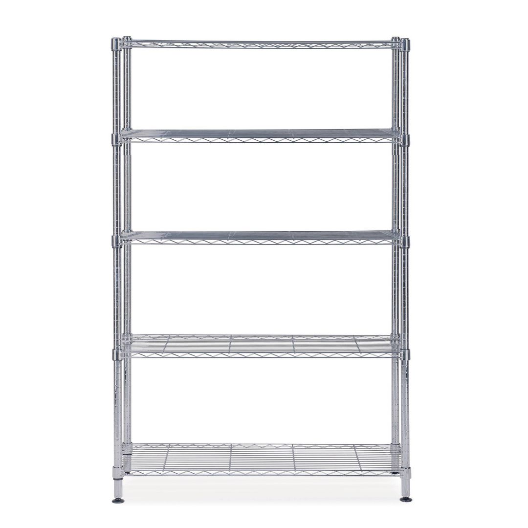 ALBA Hylla 5 hyllplan 200x120x35 kromad metall | Kontorsmöbler och inredning - Skåp och hyllor - Hyllor | Kontorsexperten