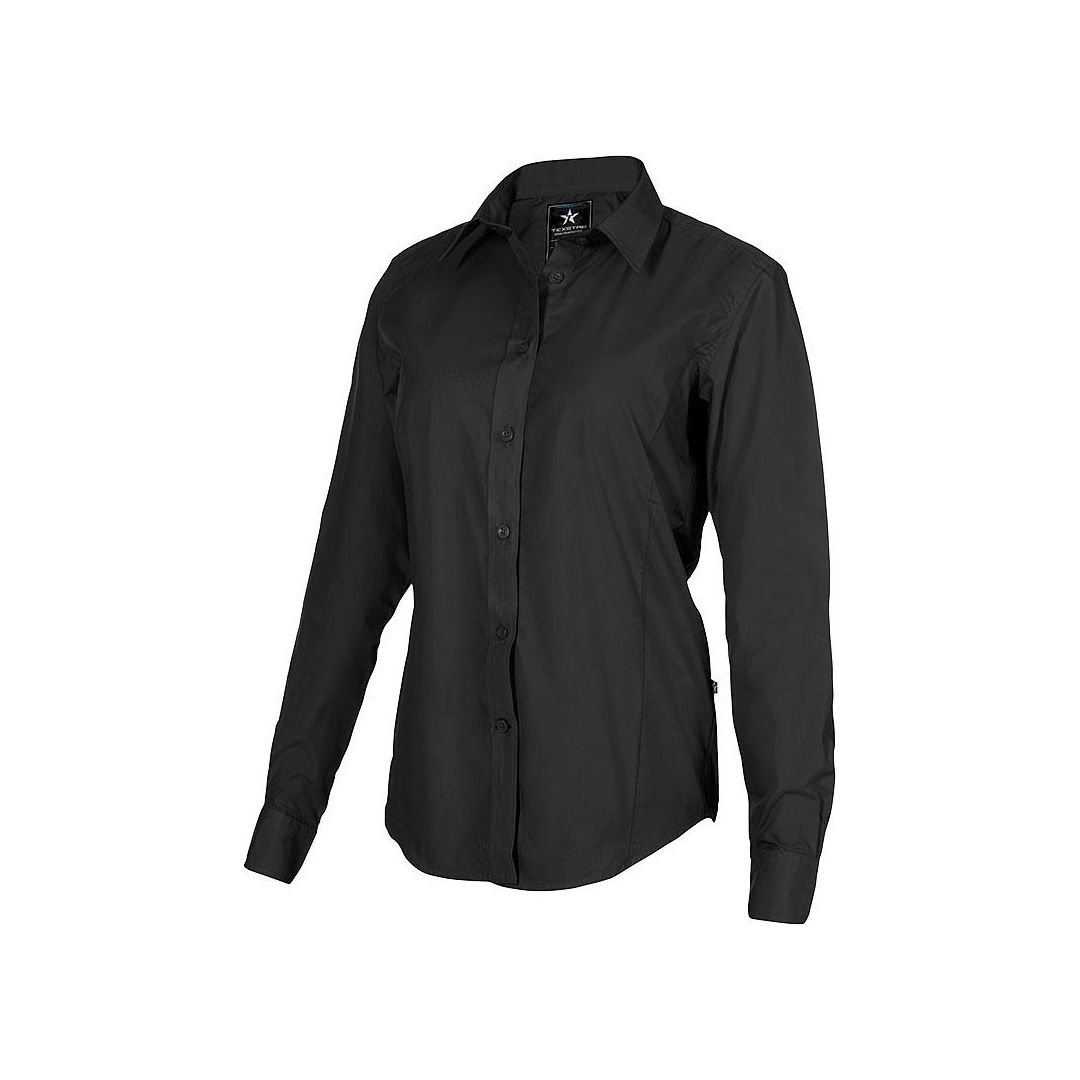 TEXSTAR Skjorta WS19 dam svart L | Arbetskläder - Arbetsskjortor - Serviceskjortor | Kontorsexperten