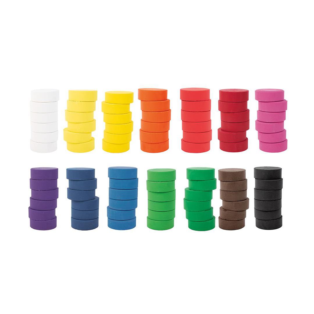 PLAYBOX Färgpuckar 57mm, vit 6/fp | Skola och förskola - Målarfärg och tillbehör - Färgblock | Kontorsexperten