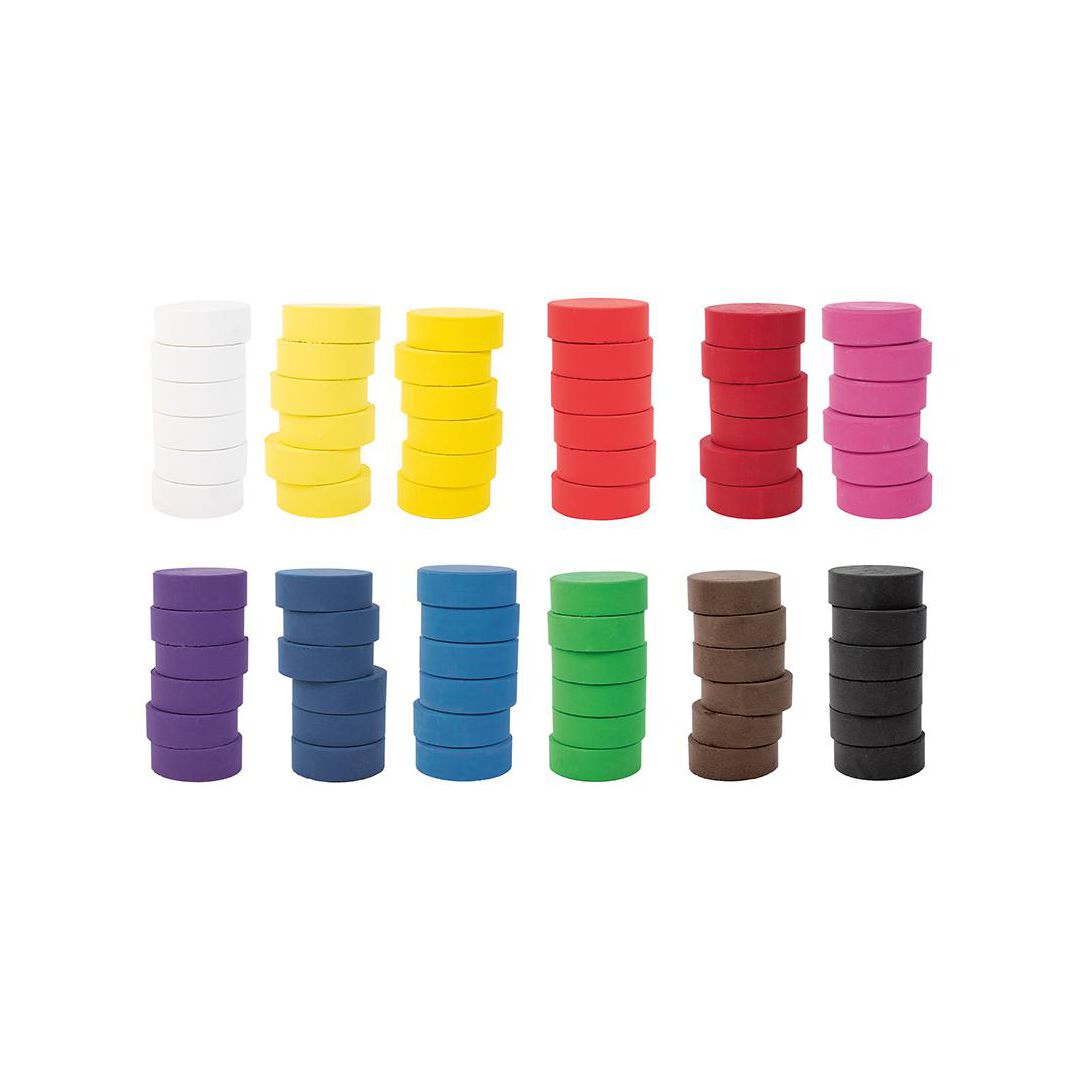 PLAYBOX Färgblock 44 mm, blå 6/fp | Skola och förskola - Målarfärg och tillbehör - Färgblock | Kontorsexperten