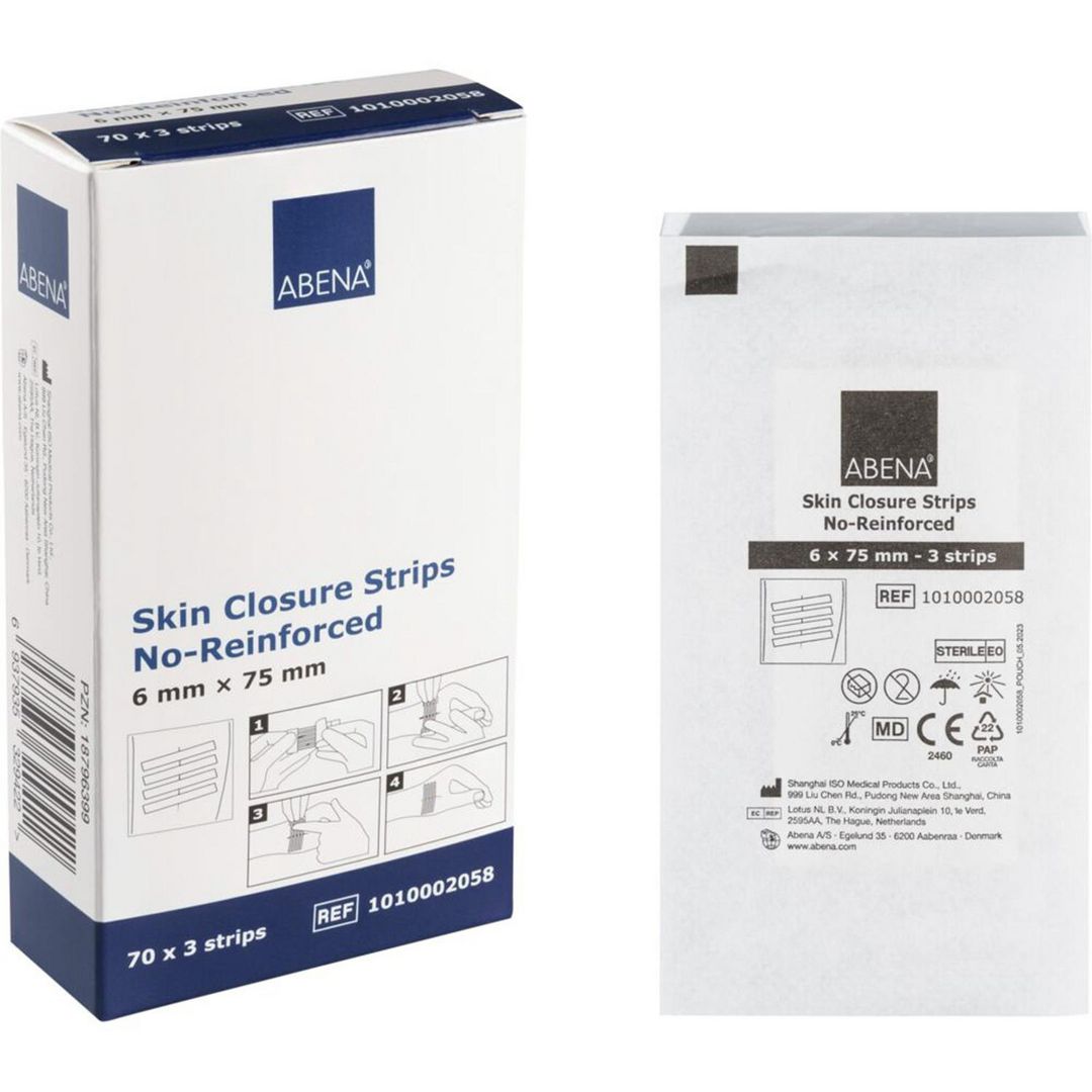 ABENA Suturtejp 75x6mmx5st 70/fp | Sjukvård och omsorg - Sårbehandling - Sårförslutning | Kontorsexperten