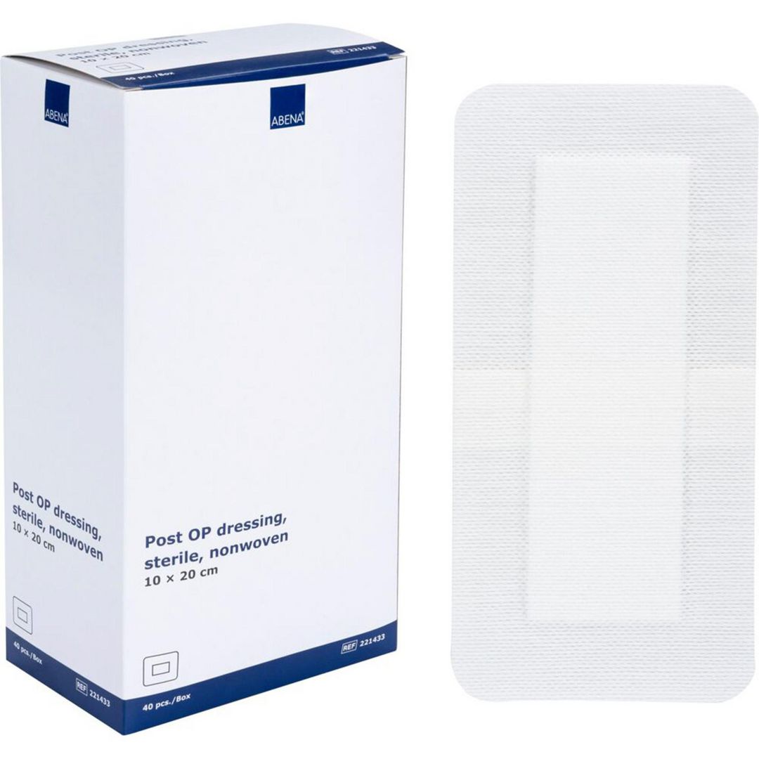 ABENA Förband PostOp 10x20cm 40/fp | Sjukvård och omsorg - Förband och fixering - Absorberande förband | Kontorsexperten