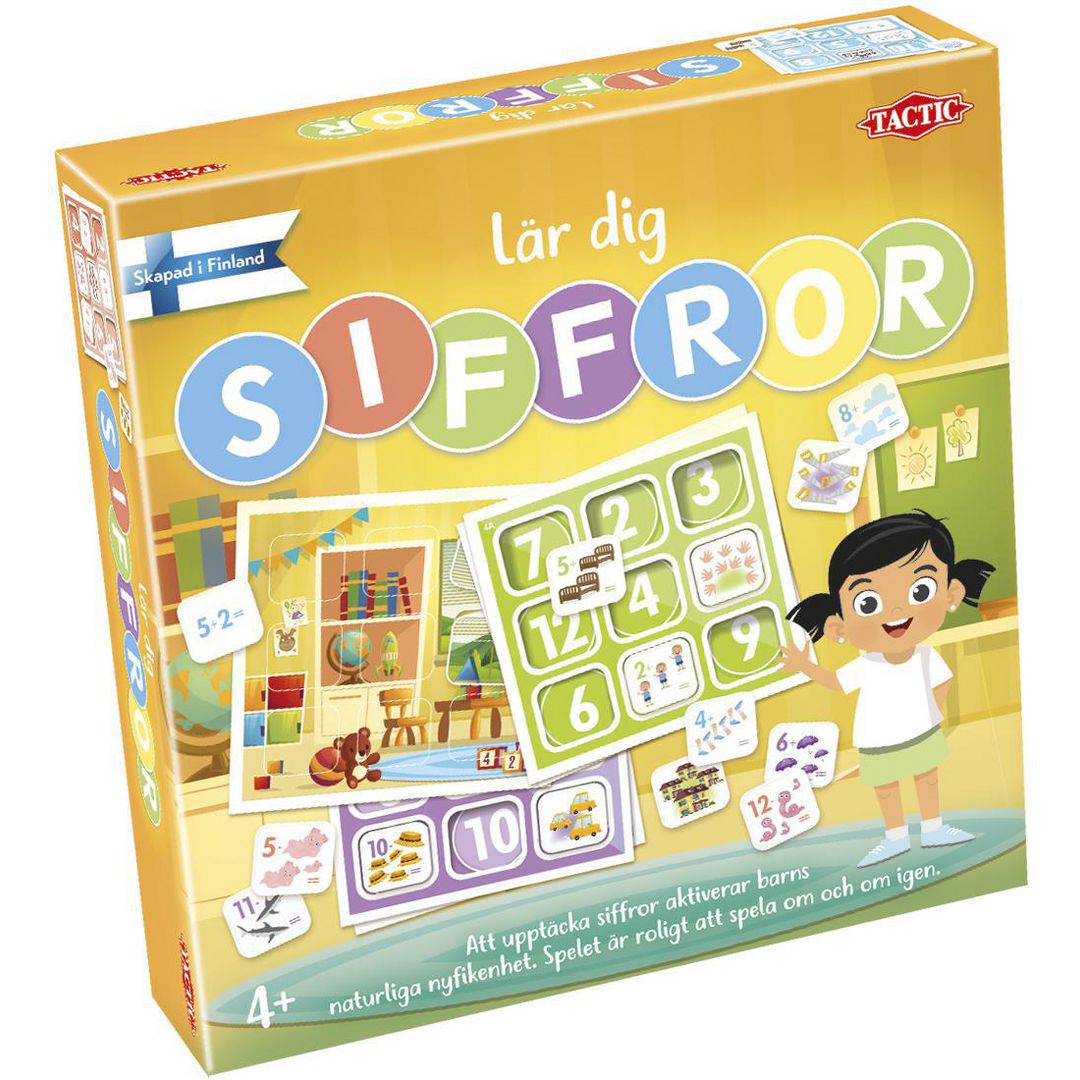 TACTIC Spel Lär dig om siffror | Skola och förskola - Lekmaterial - Spel - Från 3 - 4 år | Kontorsexperten