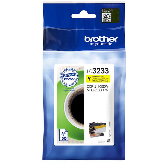 BROTHER Bläckpatron LC3233Y Gul | Toner och bläck - Bläckpatroner - Bläckpatroner Brother | Kontorsexperten
