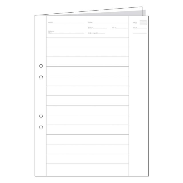 Provskrivp. A3 linj.18 mm vikt 250/fp | Skola och förskola - Förbrukning skola häften - Provskrivningspapper | Kontorsexperten