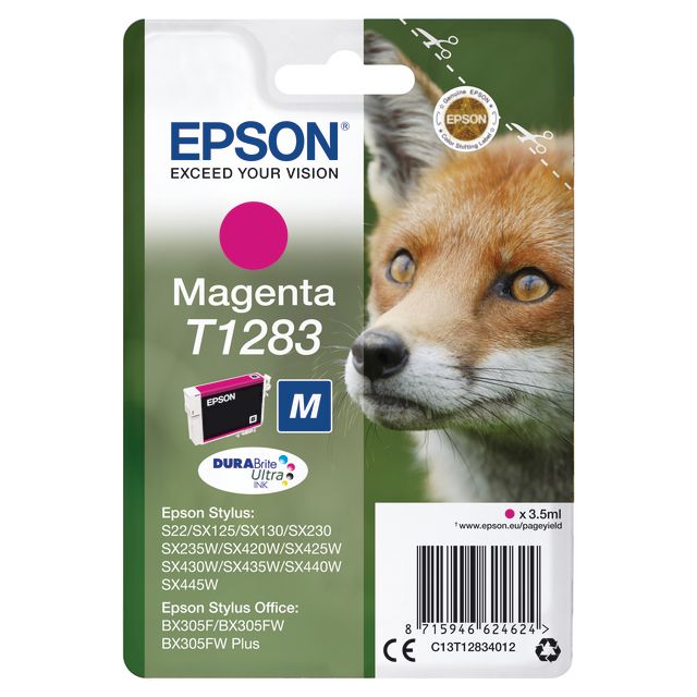 EPSON Bläckpatron C13T12834012 Magenta | Toner och bläck - Bläckpatroner - Bläckpatroner Epson | Kontorsexperten