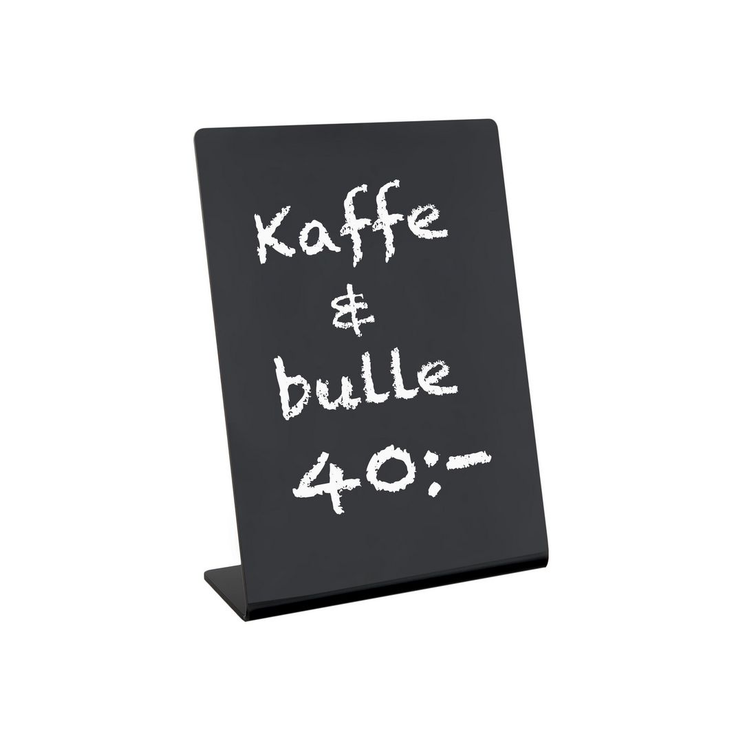 Informationsställ griffel lutande A5 svart | Kontorsmöbler och inredning - Tavlor ställ och ramar - Informationsställ | Kontorsexperten