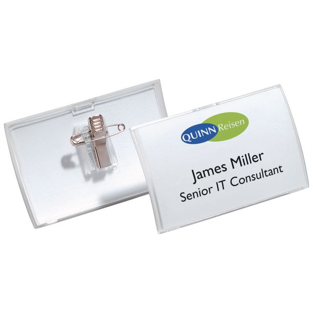 DURABLE Namnskylt 90x54mm 25/fp | Kontorsmöbler och inredning - Namnskyltar och korthållare - Namnbrickor | Kontorsexperten